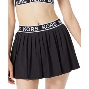 Michael Michael Kors Women's Logo-Elastic Pleated Swim Bottoms Swimsuit 10851